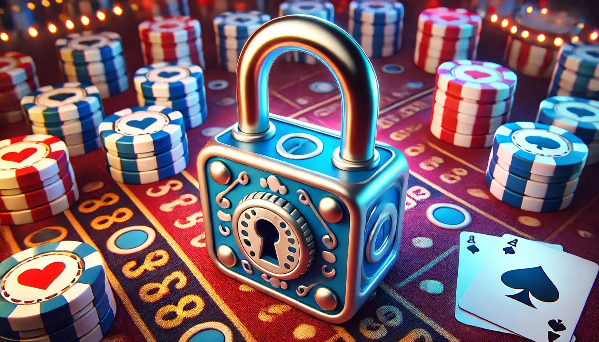 lock on the casino table